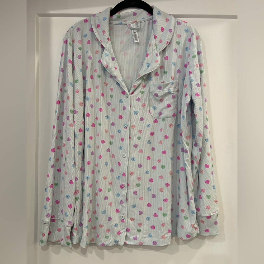 SKIMS Candy Heart Print Pajama Set